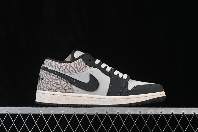 All categories Air Jordan Jordan series basketball shoes Air Jordan 1 Low Air Jordan 1 Low AJ1 Joe 1 white gray burst pattern low-top retro cultural basketball shoes IU2268-100